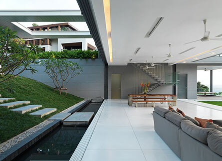 Villa Amanzi Kamala - Living area garden view